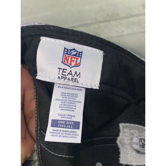 Las Vegas Raiders Baseball Hat Snapback Gray Black Adjustable NFL Team Apparel - Picture 2 of 3